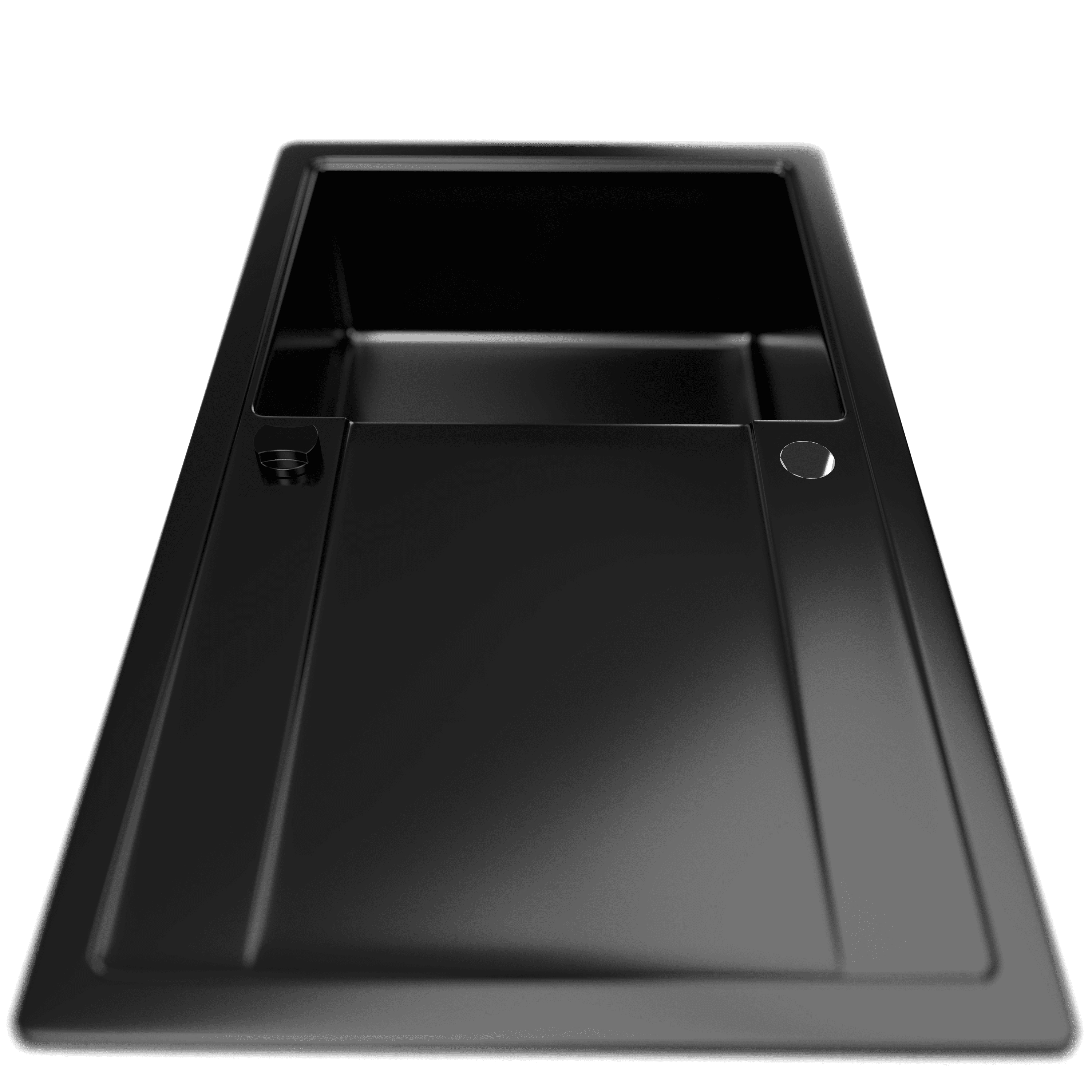 Grafitowy zlewozmywak granitowy KGS Z 4575 1B1D Deep Black